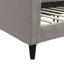 daybed 90x200 cm stof gråbrun