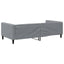 daybed 100x190 cm stof lysegrå