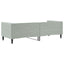 daybed 80x200 cm velour lysegrå