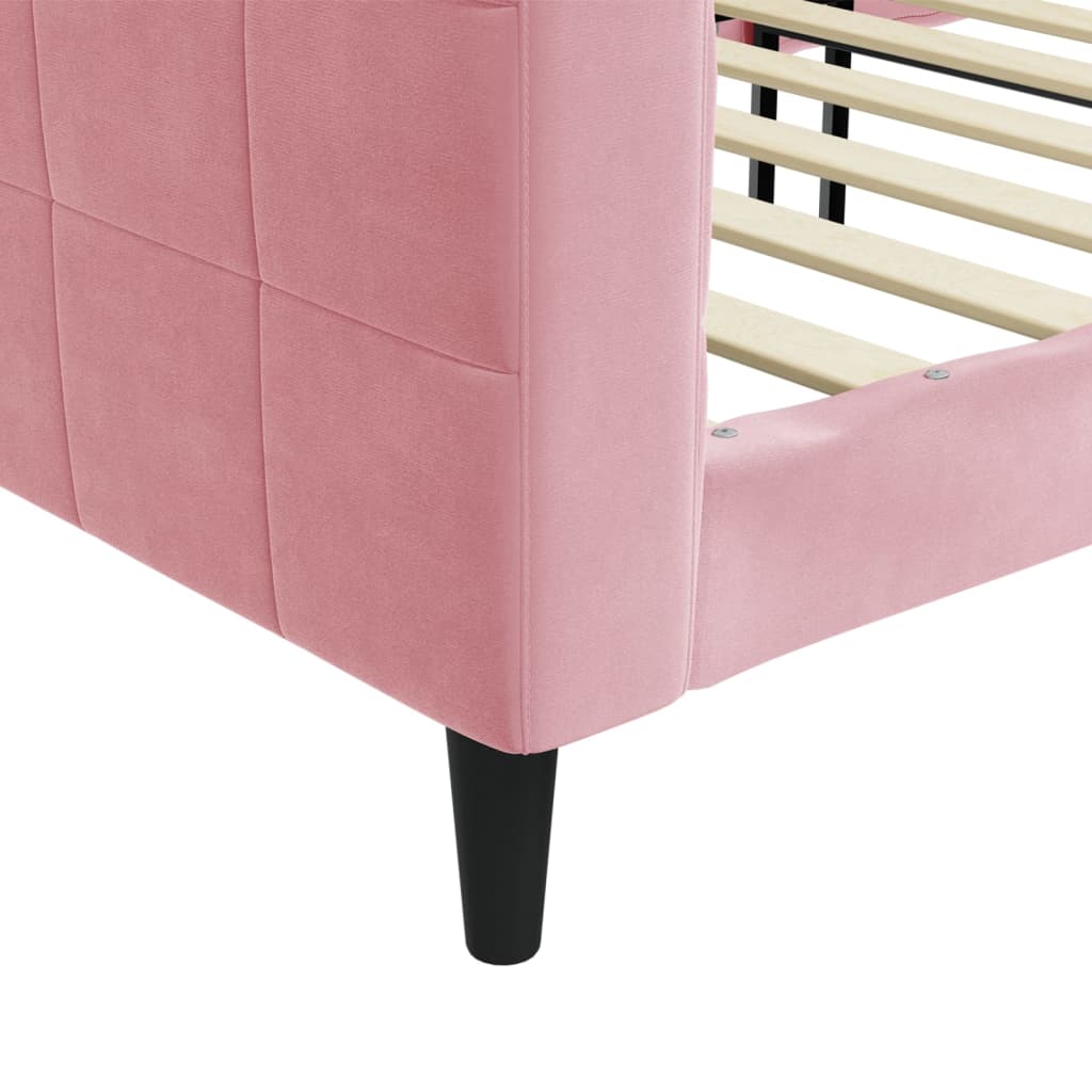 daybed 80x200 cm velour pink
