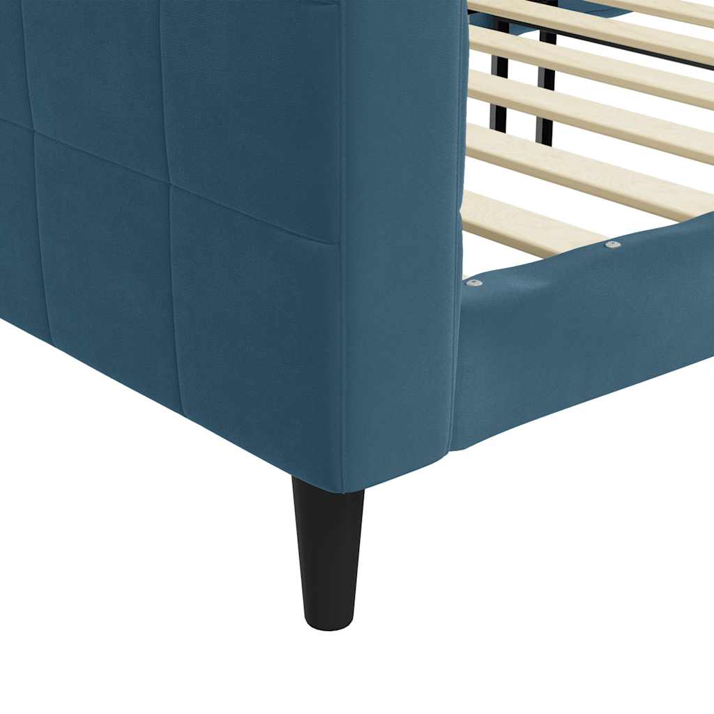 daybed 100x200 cm velour blå