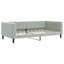daybed 100x190 cm velour lysegrå