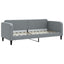daybed 80x200 cm stof lysegrå