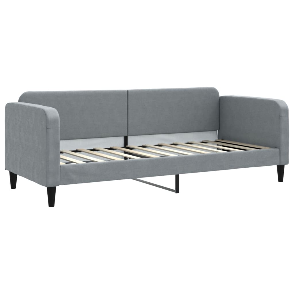 daybed 80x200 cm stof lysegrå