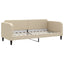 daybed 80x200 cm stof cremefarvet