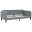 daybed 90x200 cm stof lysegrå