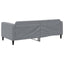 daybed 90x200 cm stof lysegrå