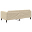 daybed 90x200 cm stof cremefarvet