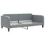 daybed 100x200 cm stof lysegrå