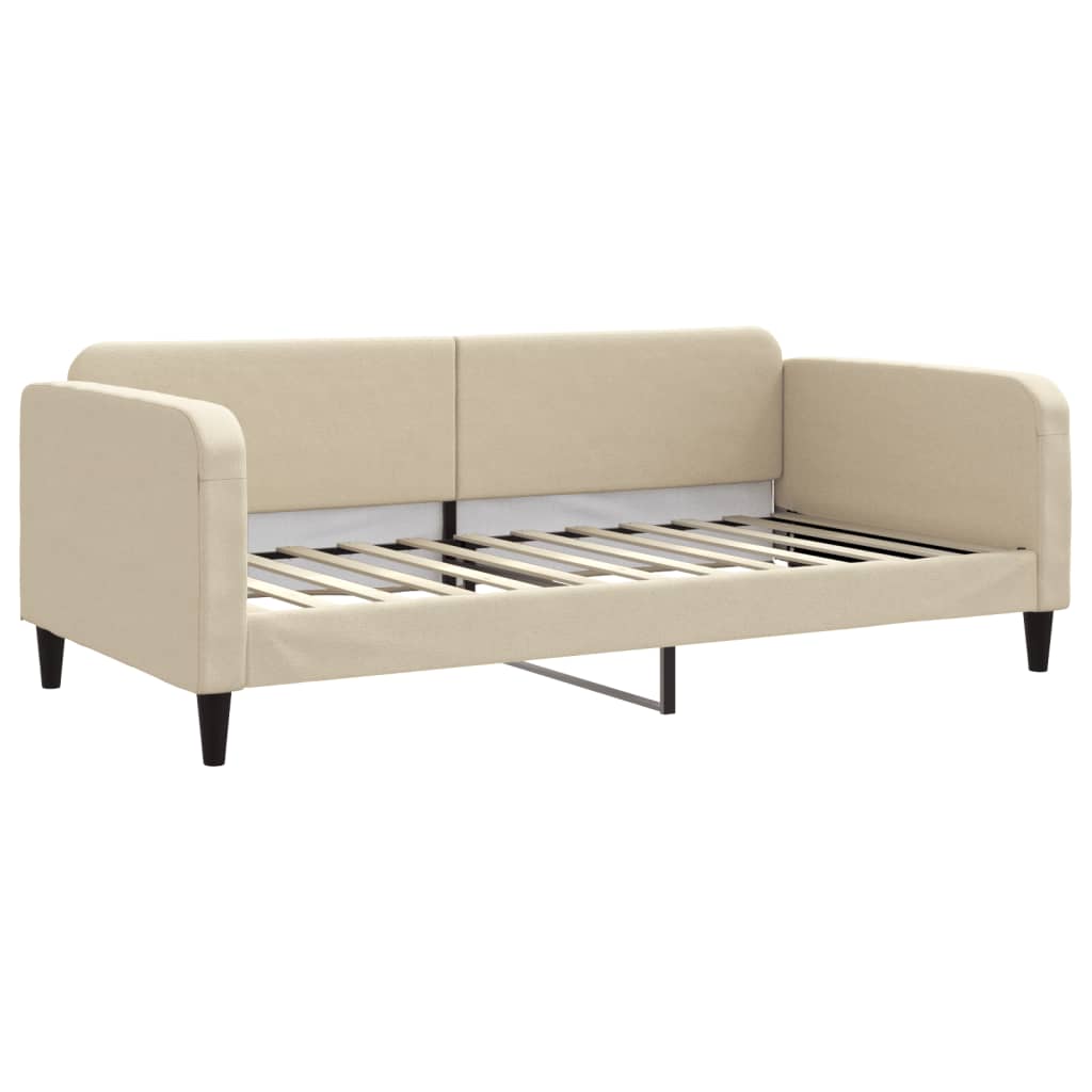 daybed 100x200 cm stof cremefarvet