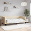 daybed 100x200 cm stof cremefarvet