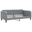 daybed 90x190 cm stof lysegrå