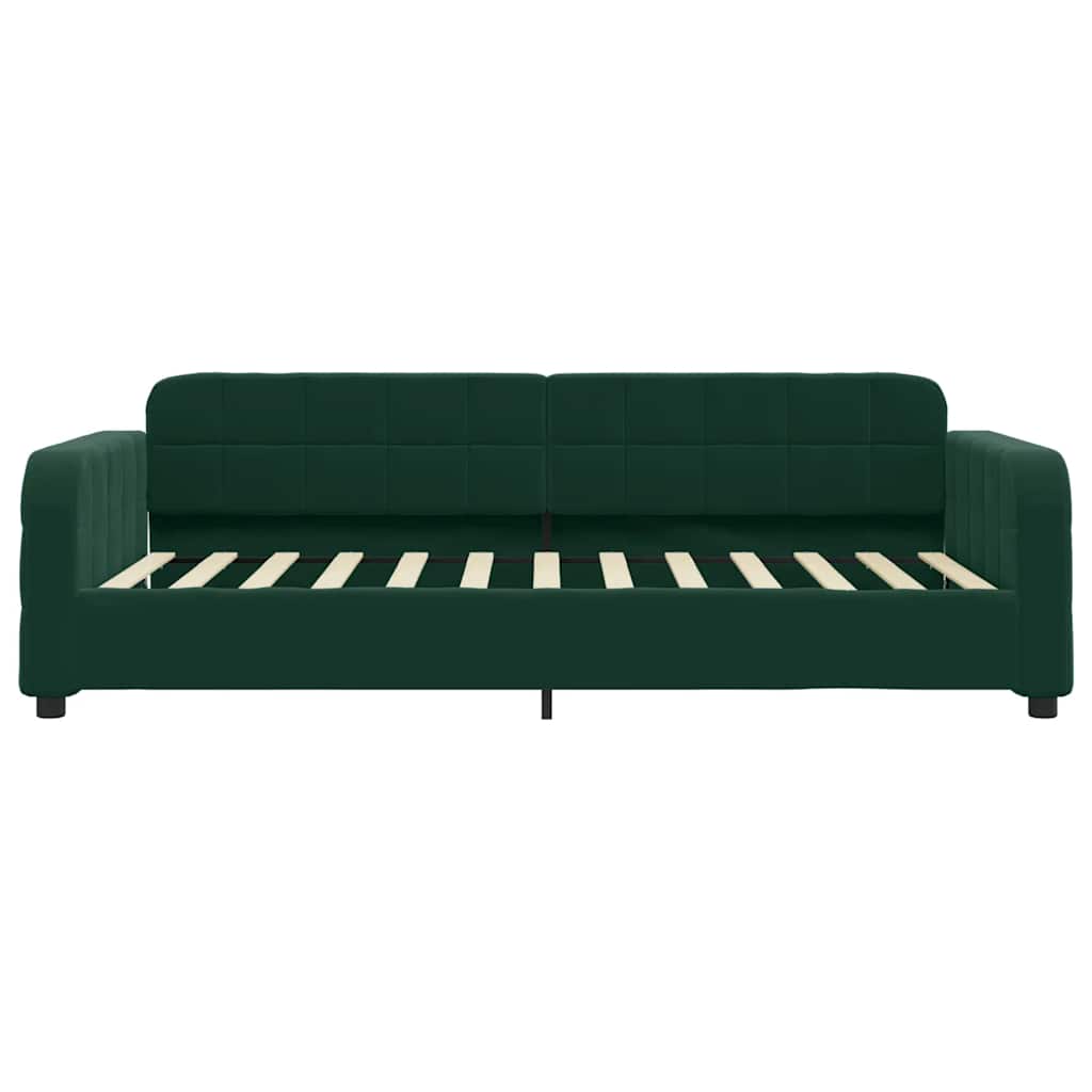 daybed 90x200 cm velour mørkegrøn