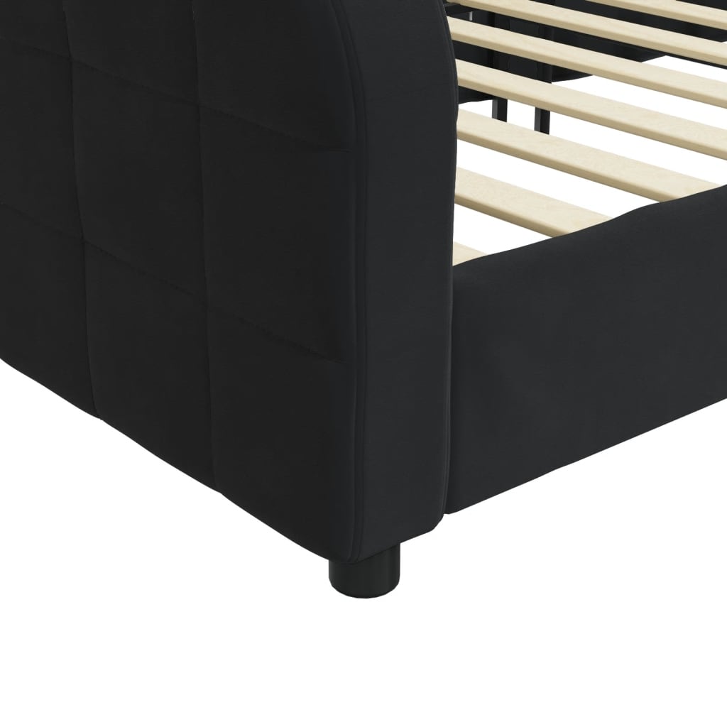 daybed 90x190 cm velour sort
