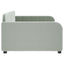 daybed 100x190 cm velour lysegrå