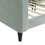 daybed 80x200 cm velour lysegrå