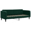 daybed 80x200 cm velour mørkegrøn