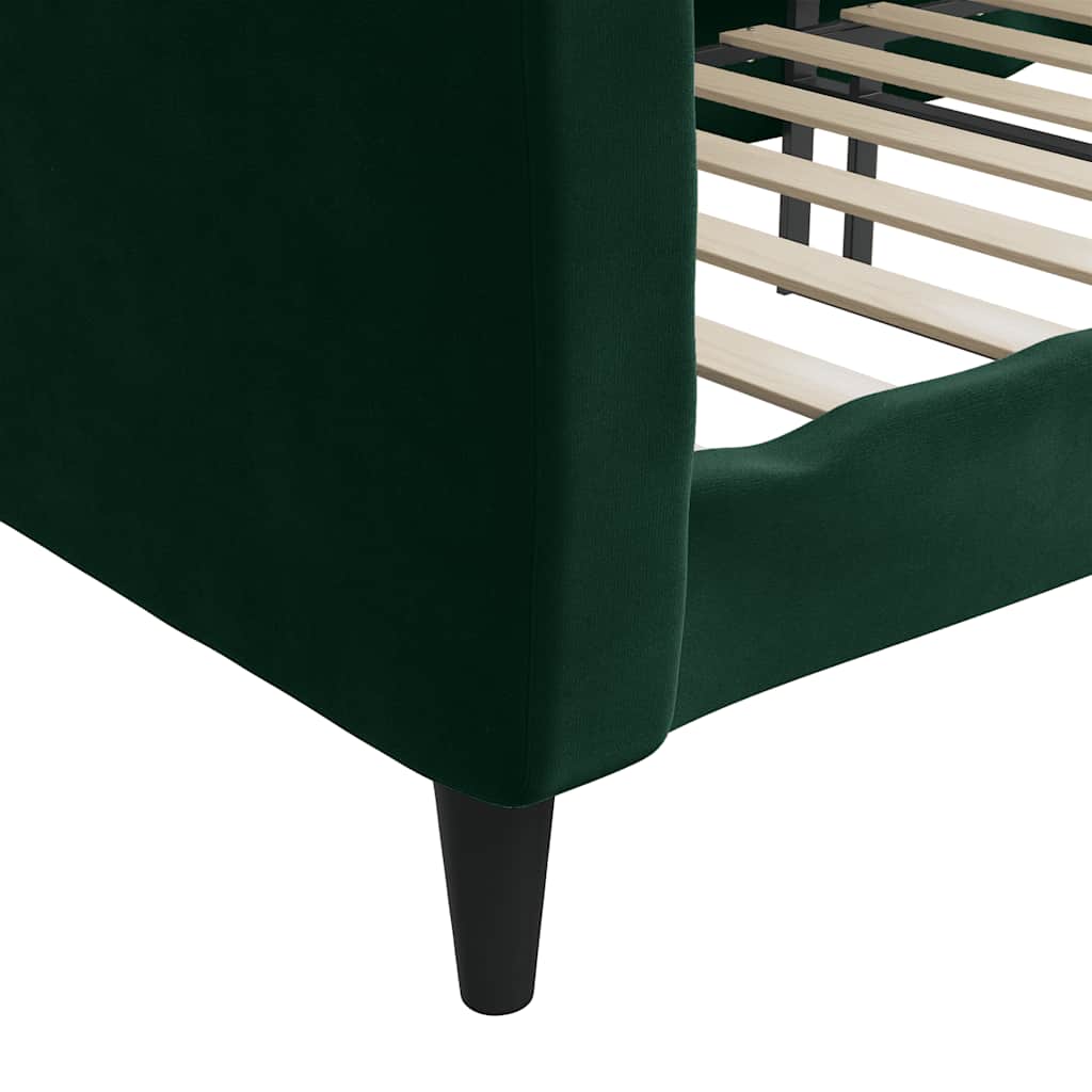 daybed 80x200 cm velour mørkegrøn