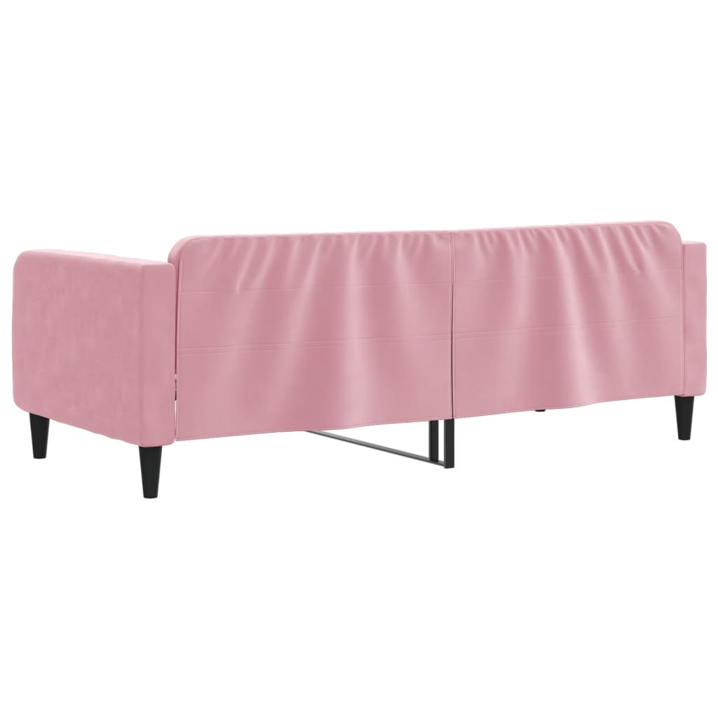 daybed 90x200 cm velour pink
