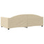 daybed 100x200 cm stof cremefarvet