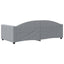 daybed 90x190 cm stof lysegrå