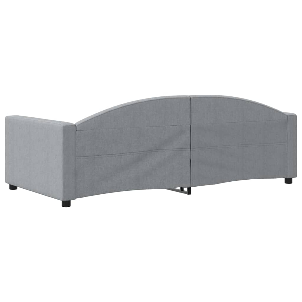 daybed 90x190 cm stof lysegrå