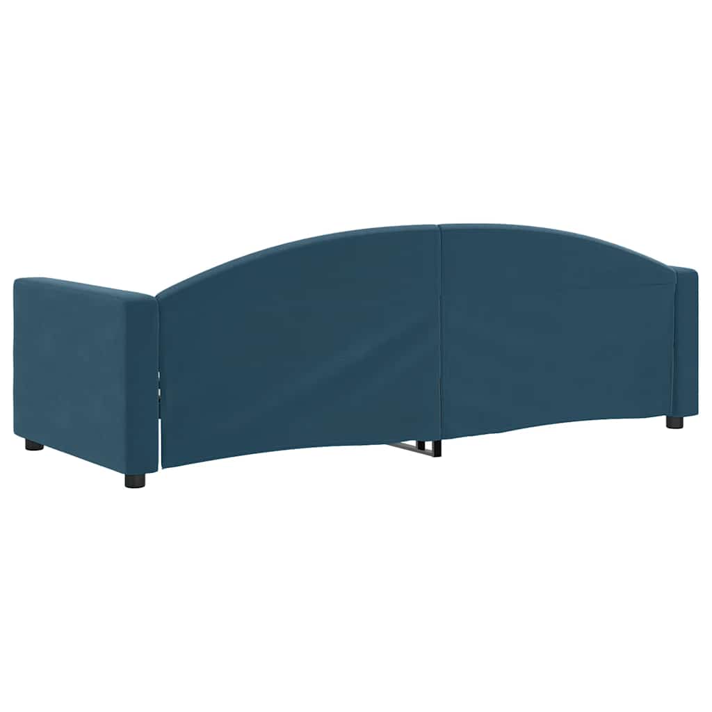 daybed 80x200 cm velour blå