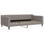 daybed 100x200 cm stof gråbrun