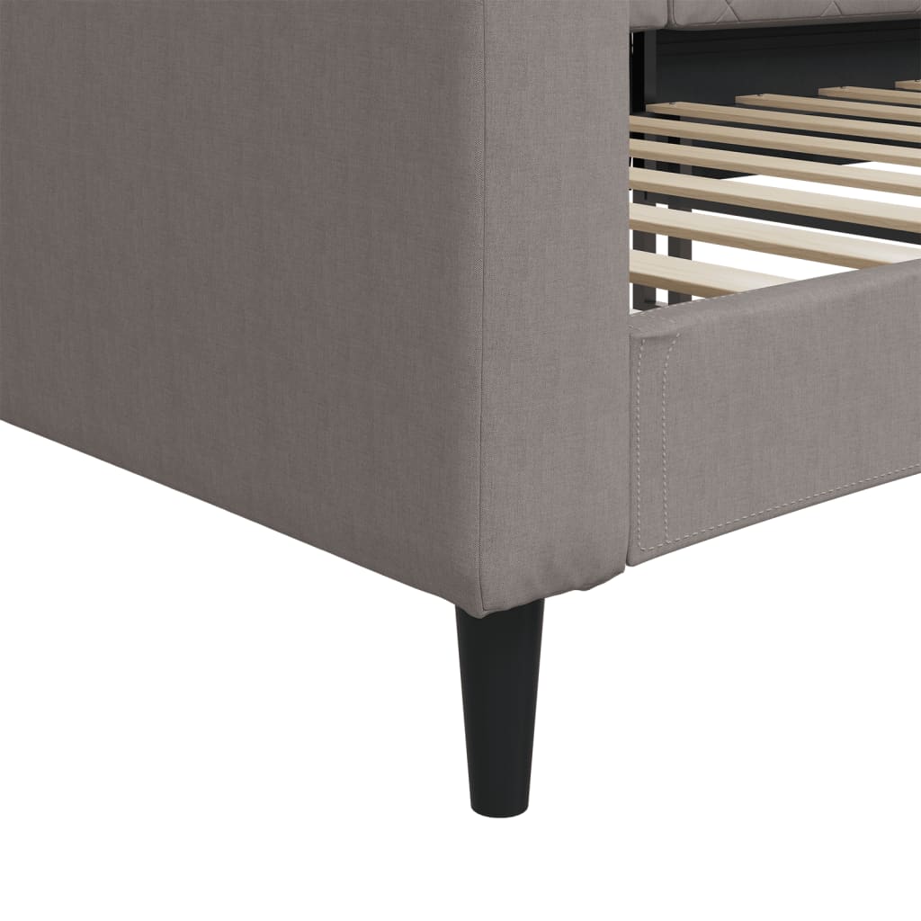 daybed 100x200 cm stof gråbrun