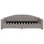 daybed 100x200 cm stof gråbrun