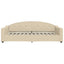 daybed 100x200 cm stof cremefarvet