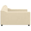 daybed 100x200 cm stof cremefarvet