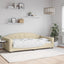 daybed 100x200 cm stof cremefarvet
