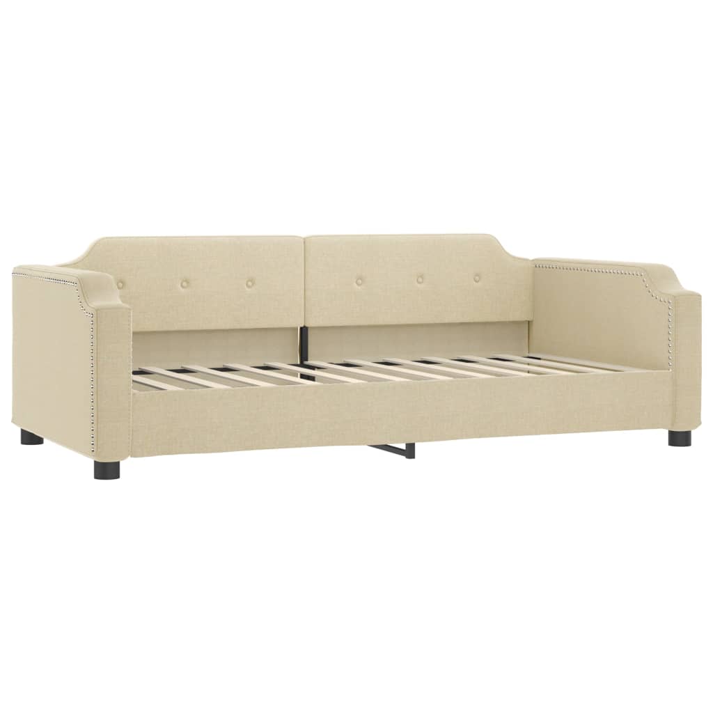 daybed 80x200 cm stof cremefarvet