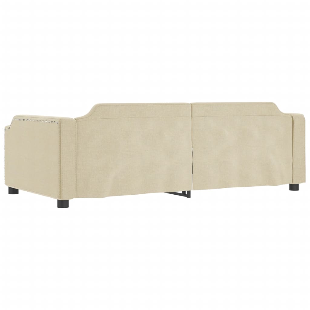 daybed 80x200 cm stof cremefarvet