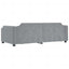 daybed 90x200 cm stof lysegrå