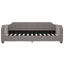 daybed 90x200 cm stof gråbrun