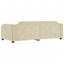 daybed 90x200 cm stof cremefarvet