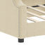 daybed 90x200 cm stof cremefarvet