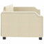 daybed 100x200 cm stof cremefarvet