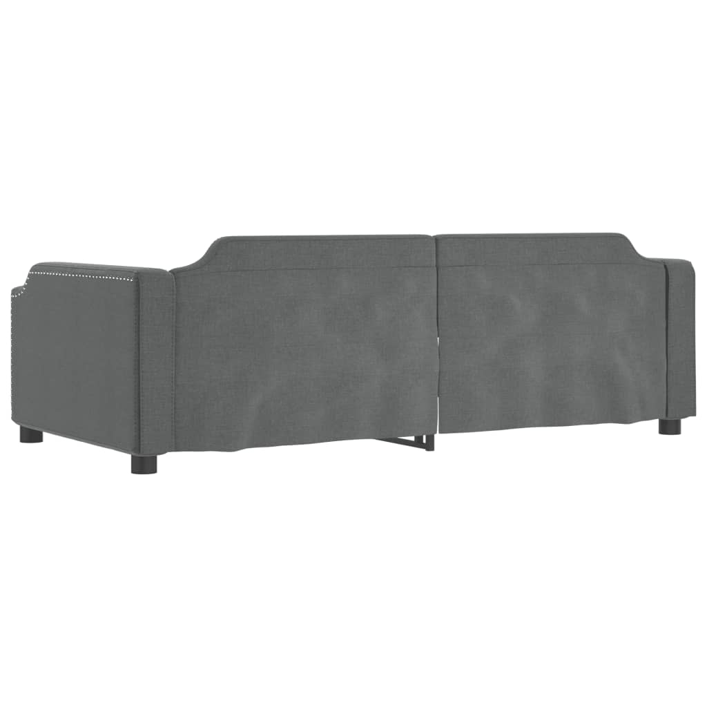 daybed 90x190 cm stof mørkegrå