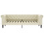 daybed 80x200 cm kunstlæder cremefarvet