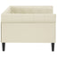 daybed 80x200 cm kunstlæder cremefarvet