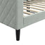 daybed 80x200 cm velour lysegrå