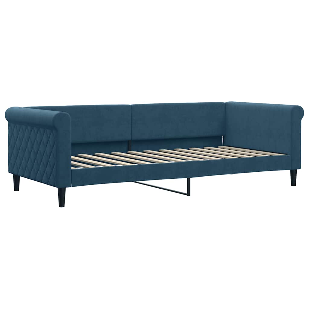 daybed 90x200 cm velour blå