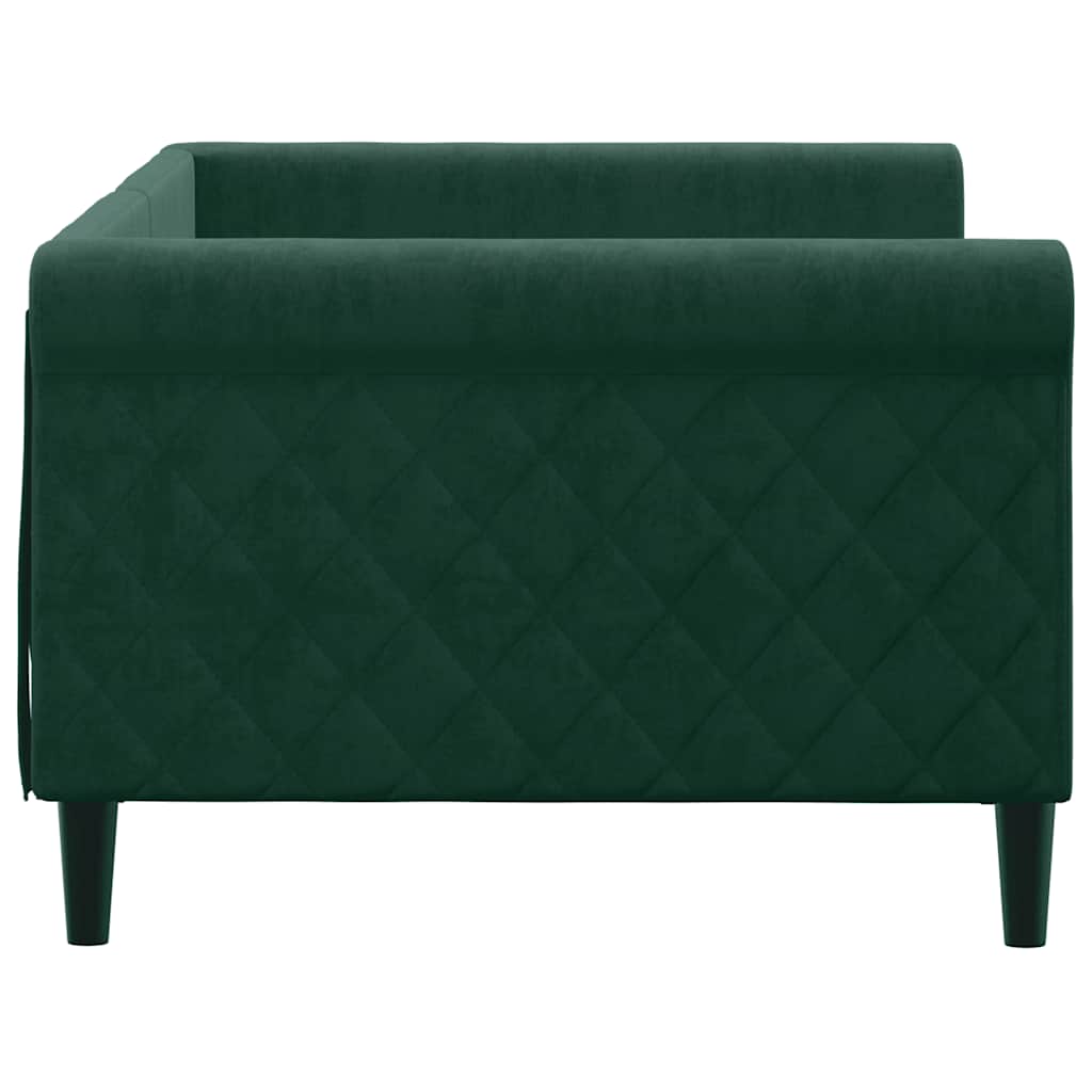 daybed 90x200 cm velour mørkegrøn