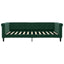 daybed 100x200 cm velour mørkegrøn