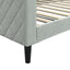 daybed 100x190 cm velour lysegrå