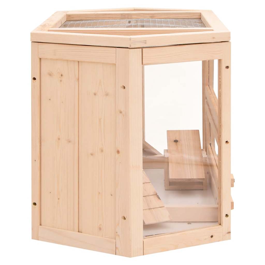 hamsterbur 80x40x43 cm massivt fyrretræ