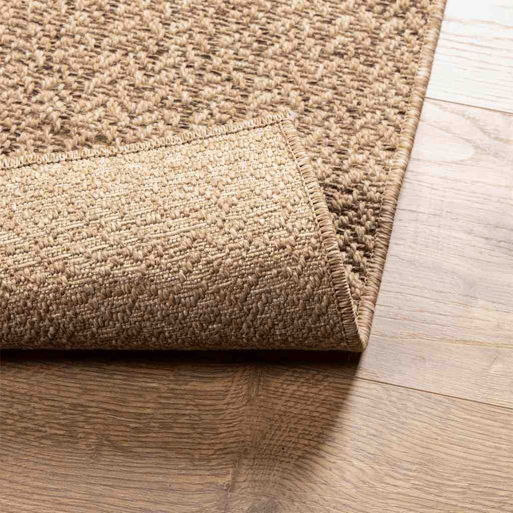 gulvtæppe ZIZUR 80x150 cm jute-look indendørs og udendørs